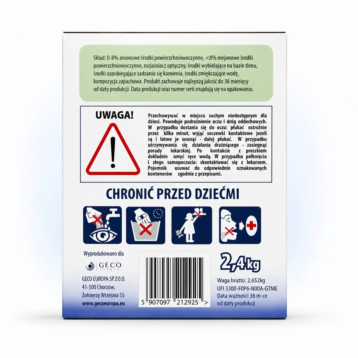 Proszek do tkanin Białych 2,4 kg - obrazek 3