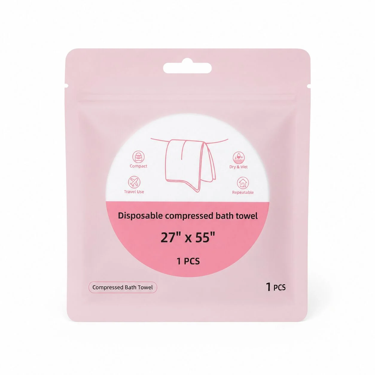 Ręcznik jednorazowy skompresowany 70x140 (1 szt.)